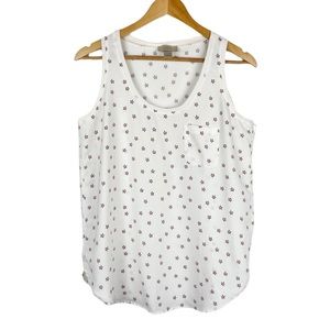 LOFT Floral Popover Sleeveless Top Size Medium